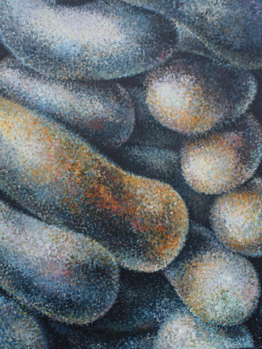 "Breathe Underwater" 2024 Acrylic on canvas 16" x 20"