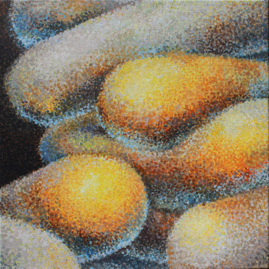 "Hand in Hand" 2024 Acrylic on canvas 10" x 10"